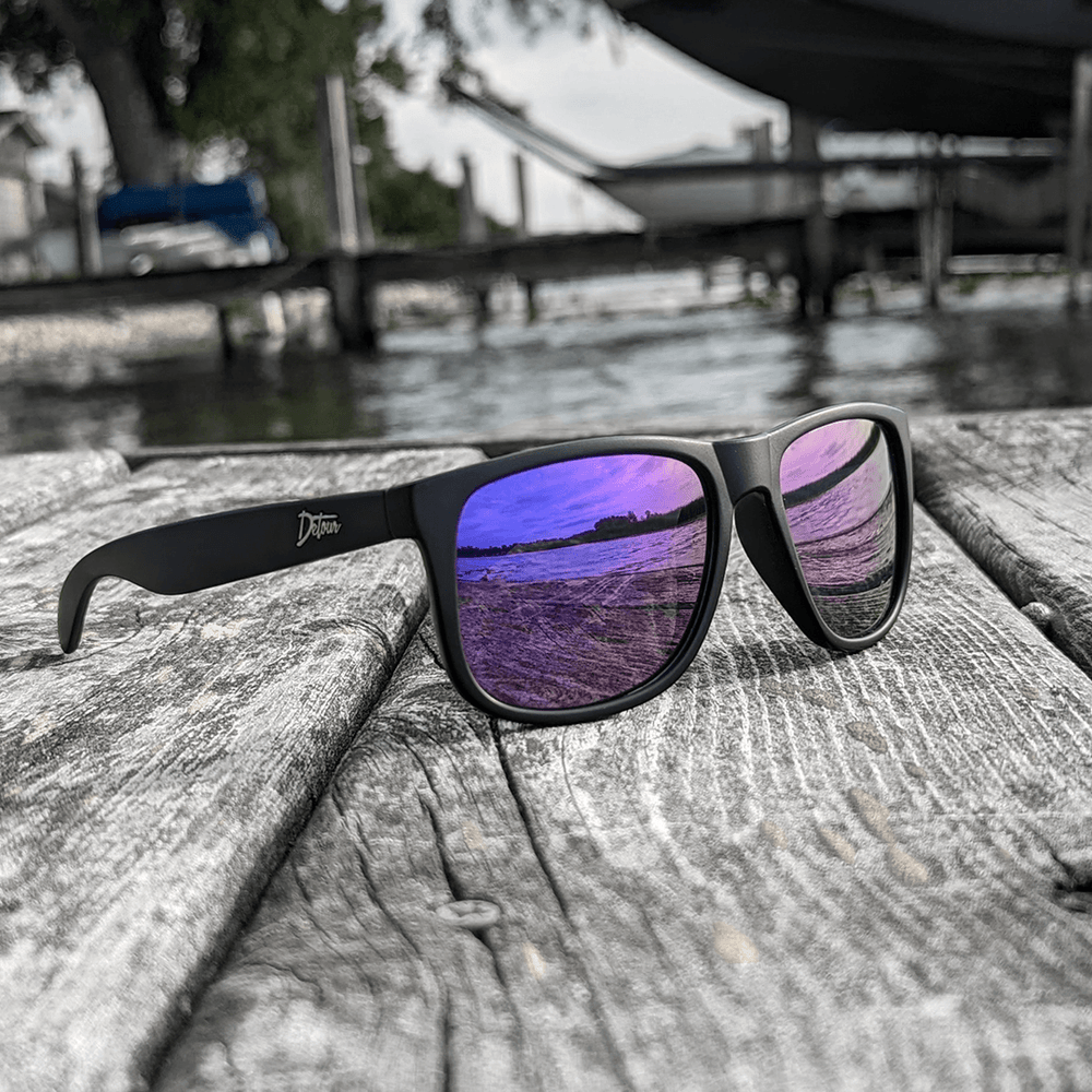 Eminence - Matte Black - Purple Polarized Lens - One Revolver Surfboards