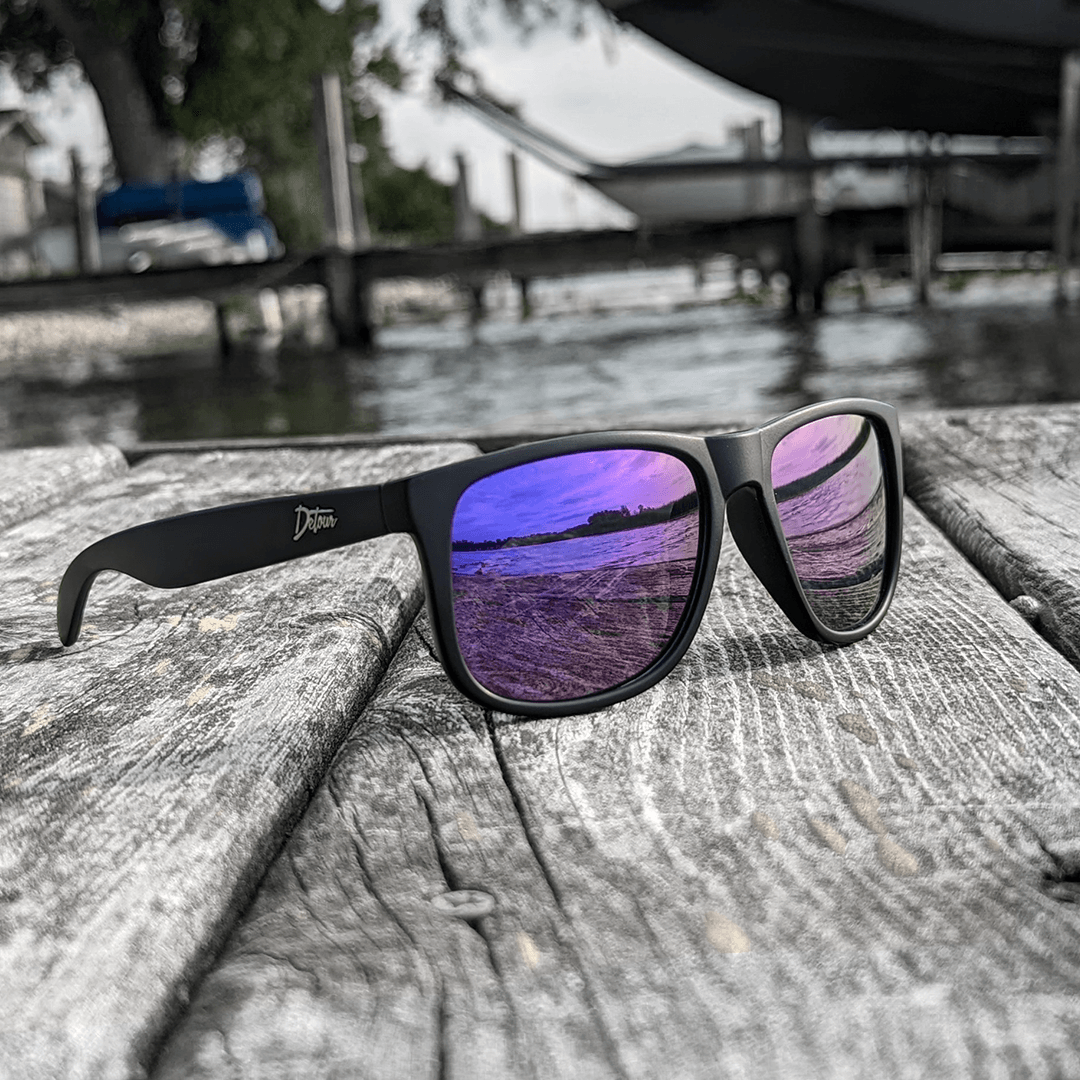 Eminence - Matte Black - Purple Polarized Lens - One Revolver Surfboards