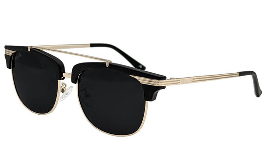 Matte Black Gold - Jet Black Lens Polarized - Castaway - One Revolver Surfboards
