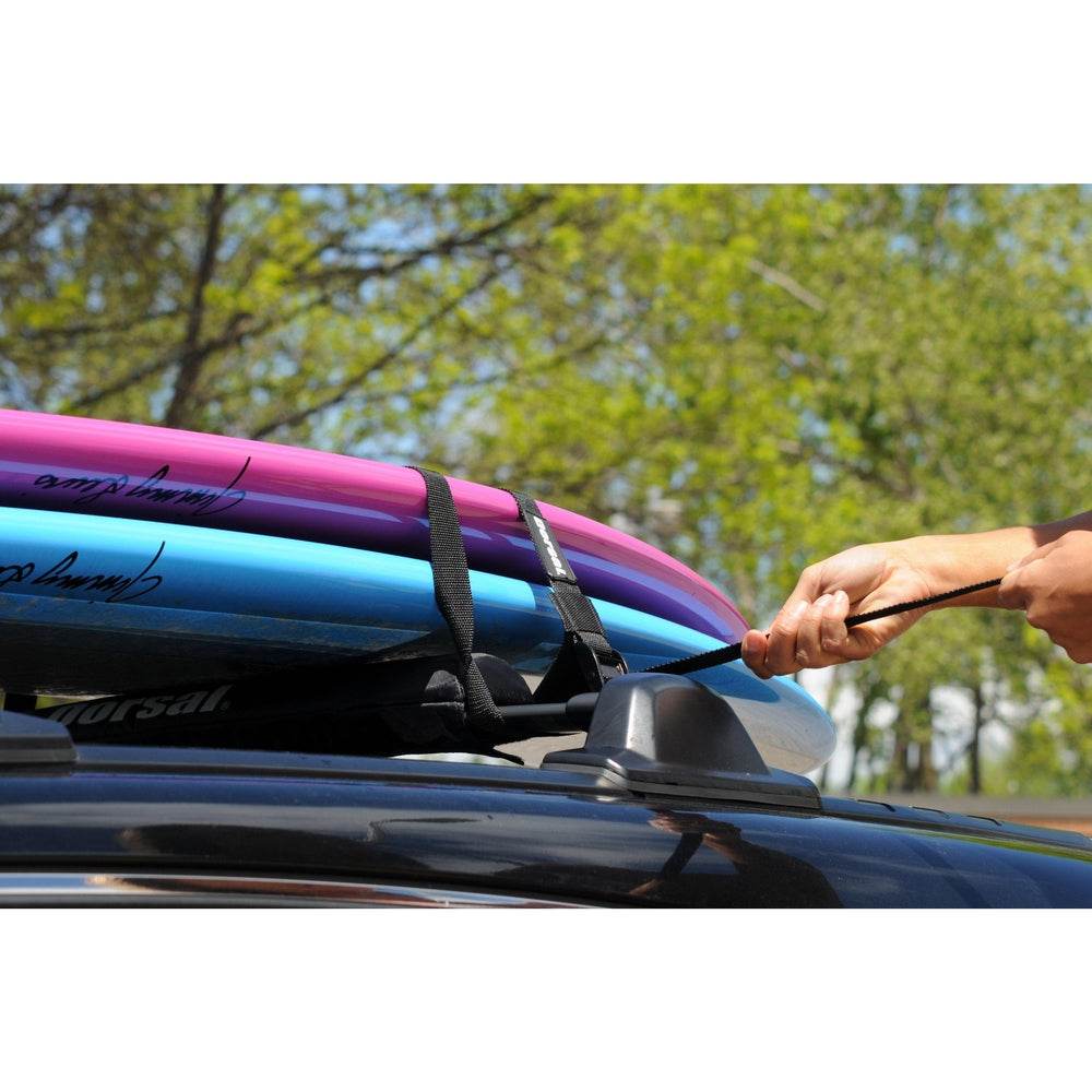 DORSAL Aero Roof Rack Pads 28 Inch Wide with Locking Straps - Pack of 4 for Car Surfboard Kayak SUP Long - One Revolver Surfboards