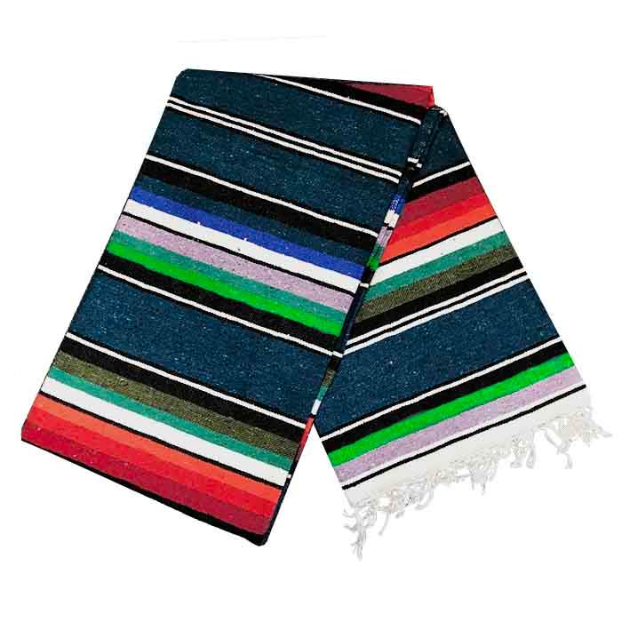 100% Cotton Blue Serape Blanket - One Revolver Surfboards