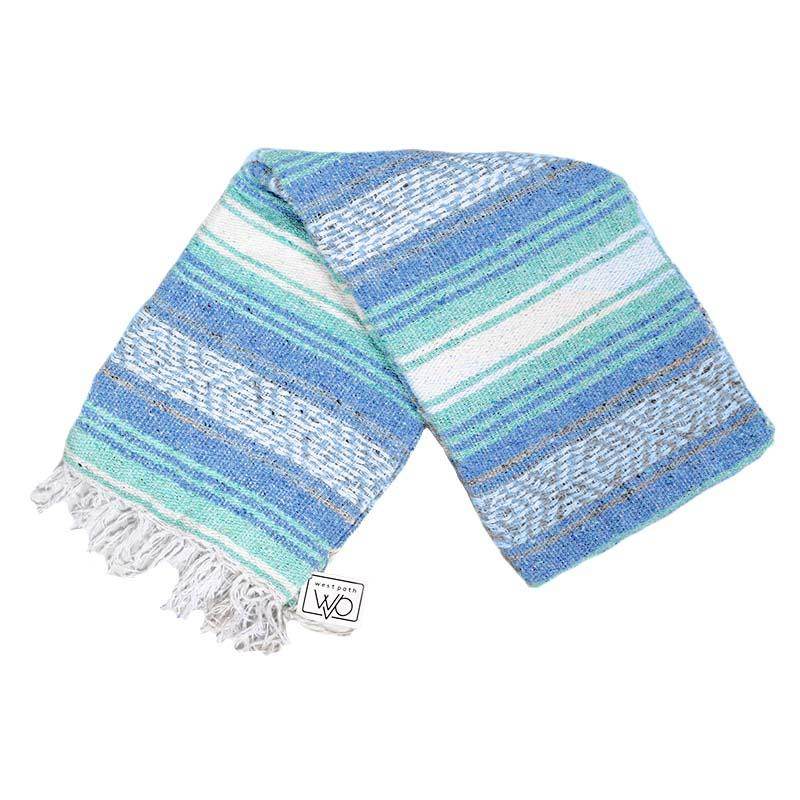 Mint Blue Ocean Mexican Falsa Yoga Blanket - One Revolver Surfboards