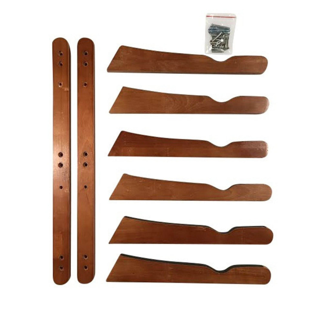 Triple Surfboard Wall Rack | Bamboo Rack Perfect for Surf, Wakeboards, Snowboards, Skateboards - One Revolver Surfboards