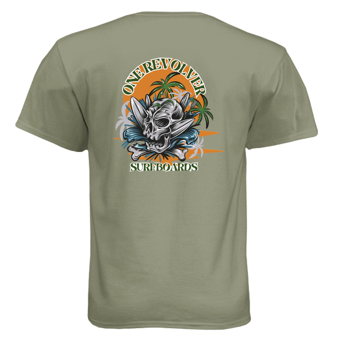 One Revolver Surfboards Skull Graphic T-Shirt - One Revolver Surfboards