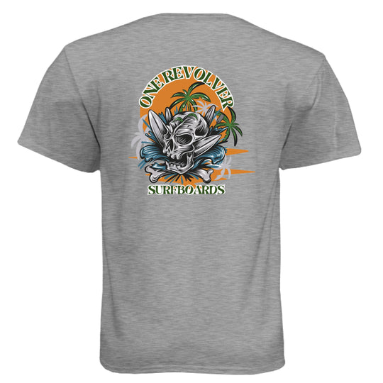 One Revolver Surfboards Skull Graphic T-Shirt - One Revolver Surfboards
