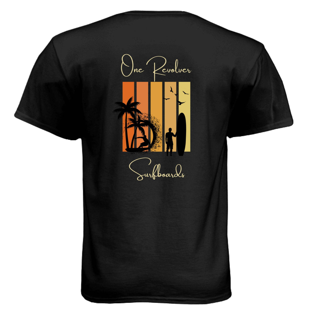 One Revolver Surfboards Sunset Tee – Unisex Lightweight Surf T-Shirt - One Revolver Surfboards