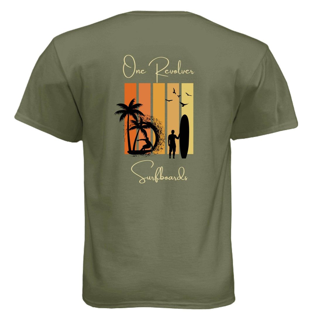 One Revolver Surfboards Sunset Tee – Unisex Lightweight Surf T-Shirt - One Revolver Surfboards