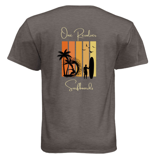 One Revolver Surfboards Sunset Tee – Unisex Lightweight Surf T-Shirt - One Revolver Surfboards