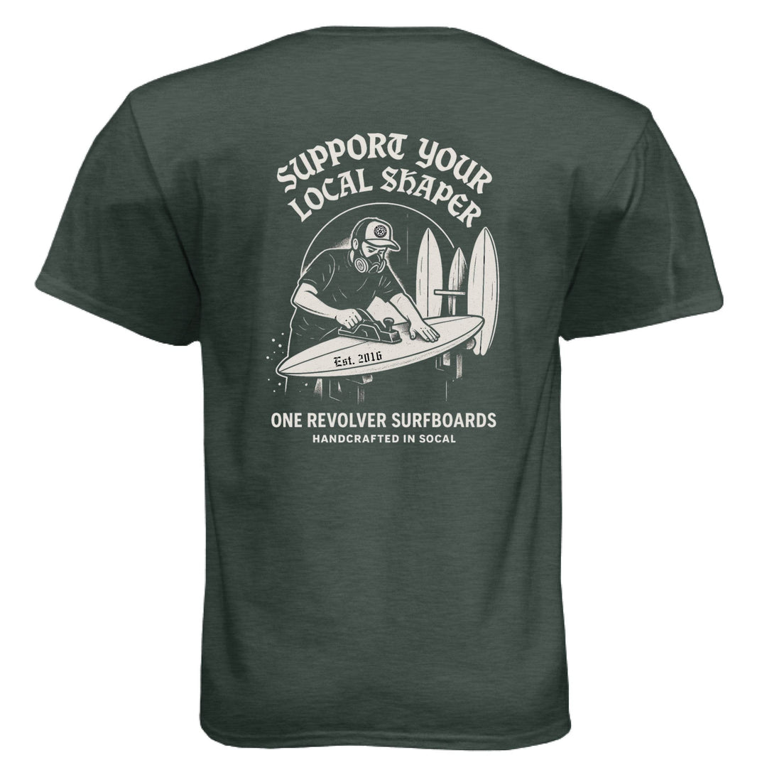 One Revolver Surfboards Support Your Local Shaper Tee – Unisex T-Shirt - One Revolver Surfboards