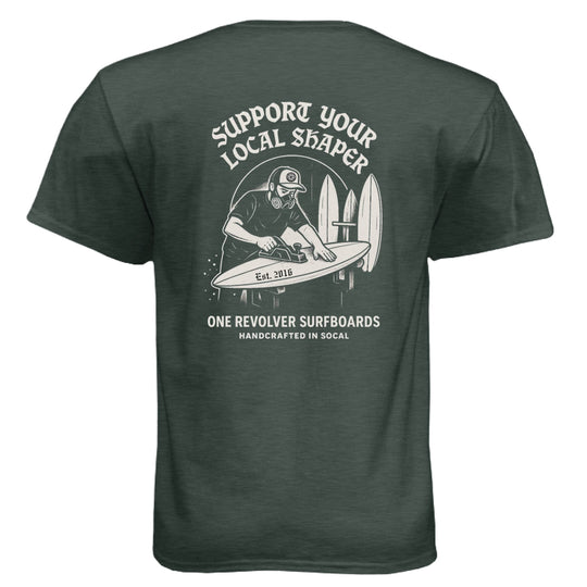 One Revolver Surfboards Support Your Local Shaper Tee – Unisex T-Shirt - One Revolver Surfboards