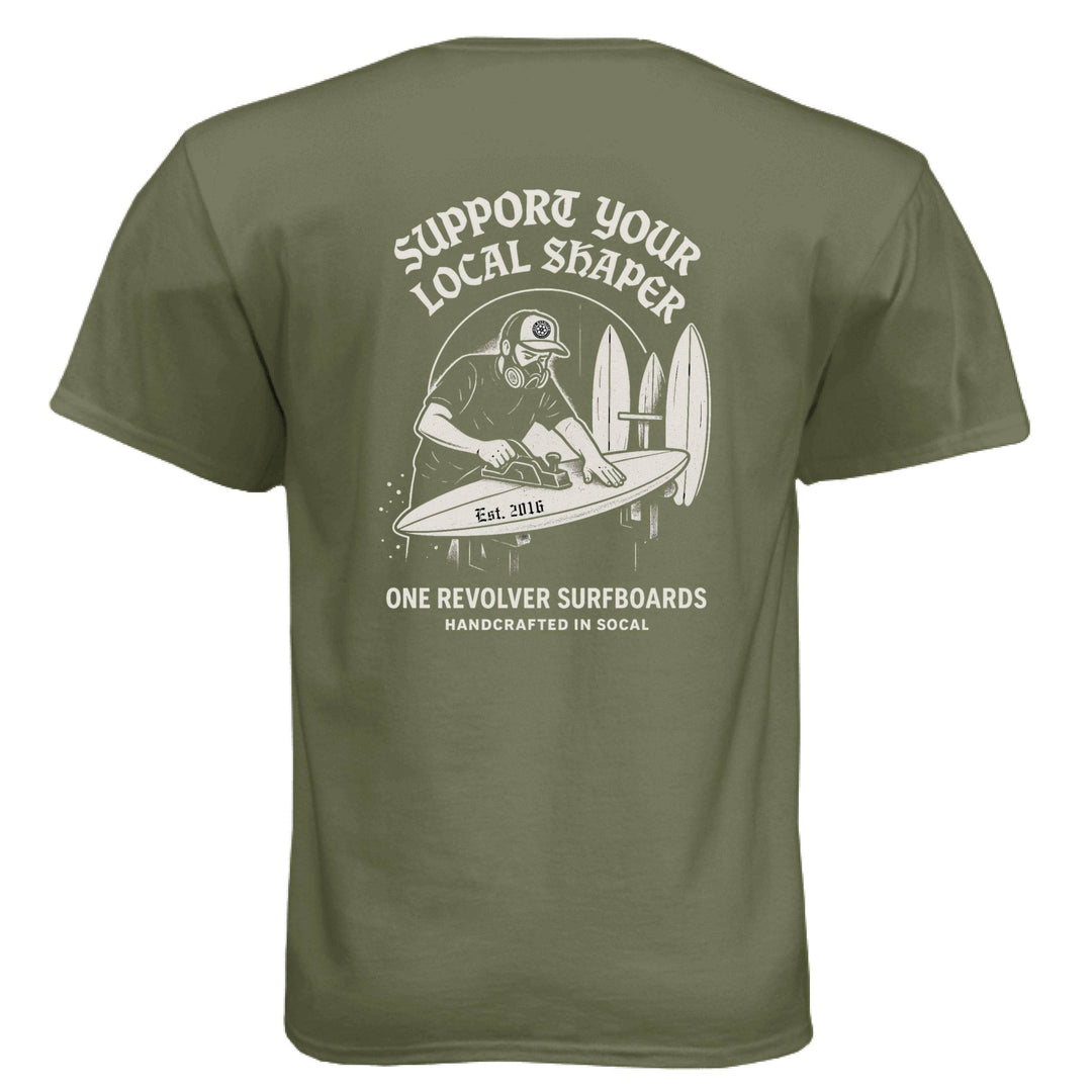 One Revolver Surfboards Support Your Local Shaper Tee – Unisex T-Shirt - One Revolver Surfboards
