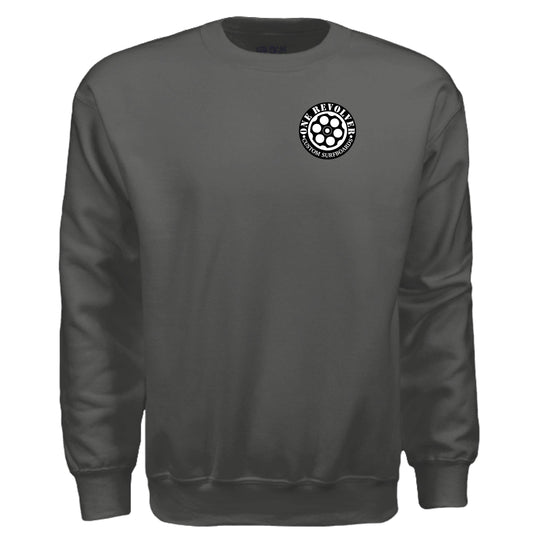One Revolver Surfboards Logo Crewneck Sweatshirt – Unisex Midweight Fleece - One Revolver Surfboards