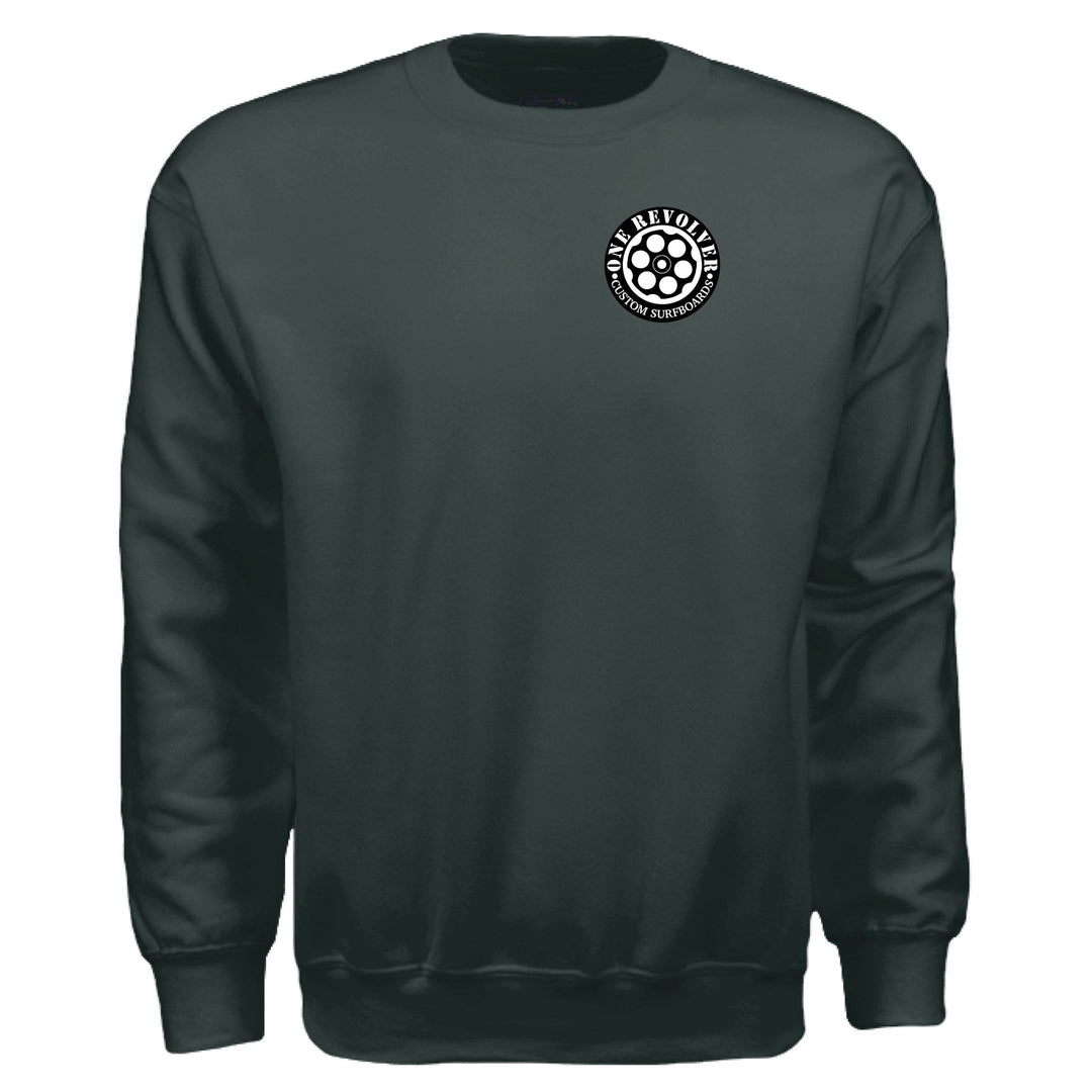 One Revolver Surfboards Logo Crewneck Sweatshirt – Unisex Midweight Fleece - One Revolver Surfboards