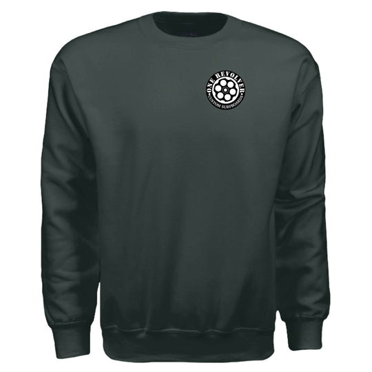One Revolver Surfboards Logo Crewneck Sweatshirt – Unisex Midweight Fleece - One Revolver Surfboards