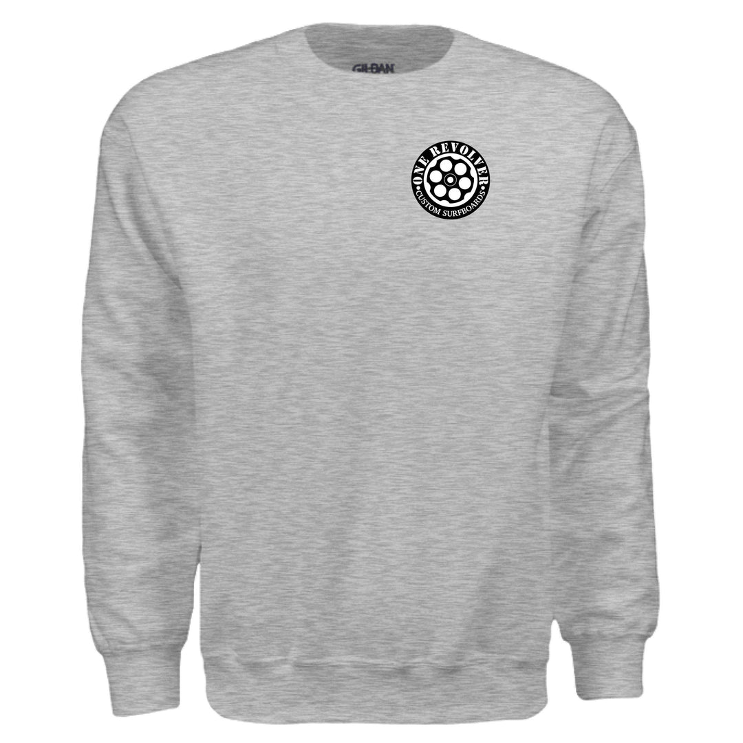One Revolver Surfboards Logo Crewneck Sweatshirt – Unisex Midweight Fleece - One Revolver Surfboards