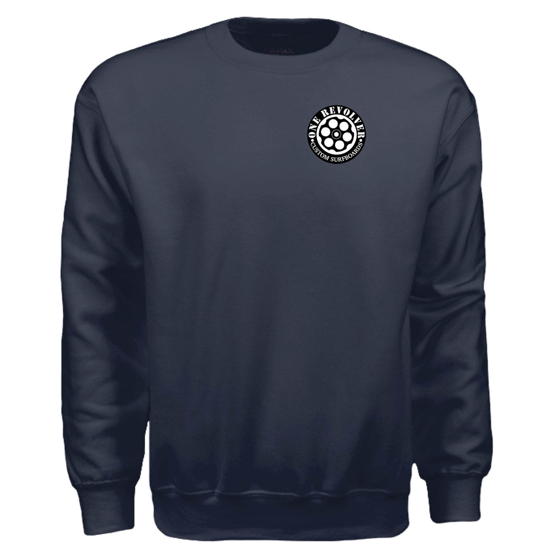 One Revolver Surfboards Logo Crewneck Sweatshirt – Unisex Midweight Fleece - One Revolver Surfboards