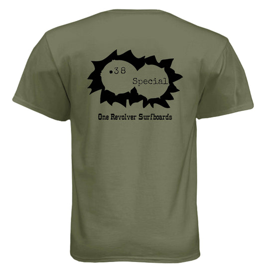 One Revolver Surfboards .38 Special Unisex Surf T-Shirt – Vintage-Inspired Cotton Crew Tee - One Revolver Surfboards