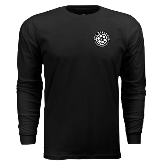 One Revolver Surfboards Skull Graphic Long-Sleeve Tee – Unisex Lightweight Cotton Crew - One Revolver Surfboards