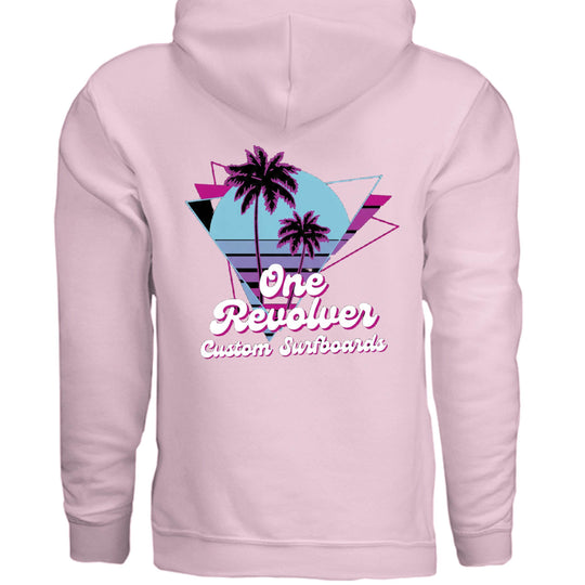 One Revolver Surfboards 80's Surf Style Hoodie – Fleece Pullover - One Revolver Surfboards