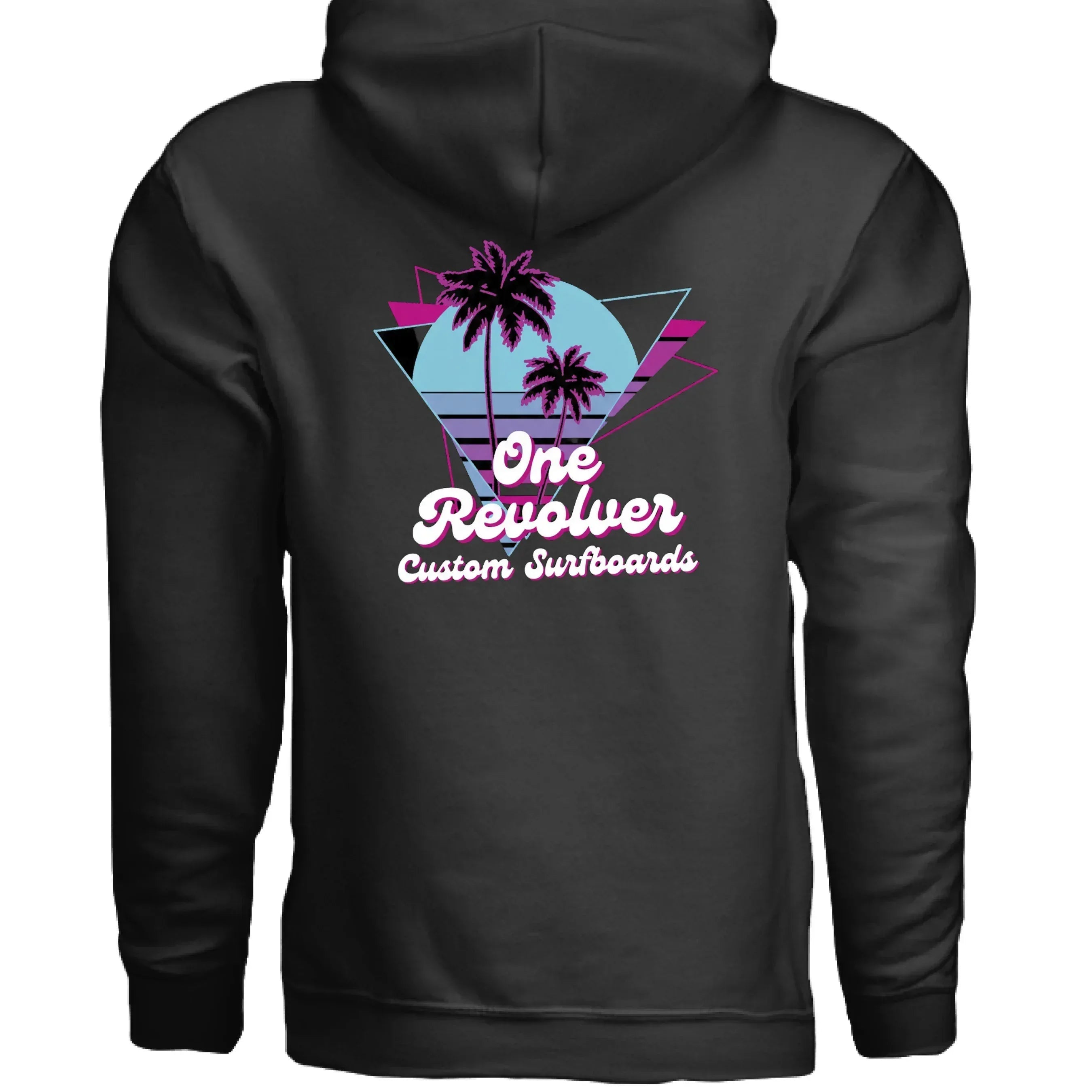 One Revolver Surfboards - One Revolver Surfboards 80's Surf Style Hoodie – Fleece Pullover Hoodie