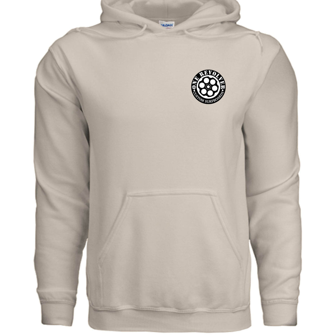 One Revolver Surfboards 80's Surf Style Hoodie – Fleece Pullover - One Revolver Surfboards