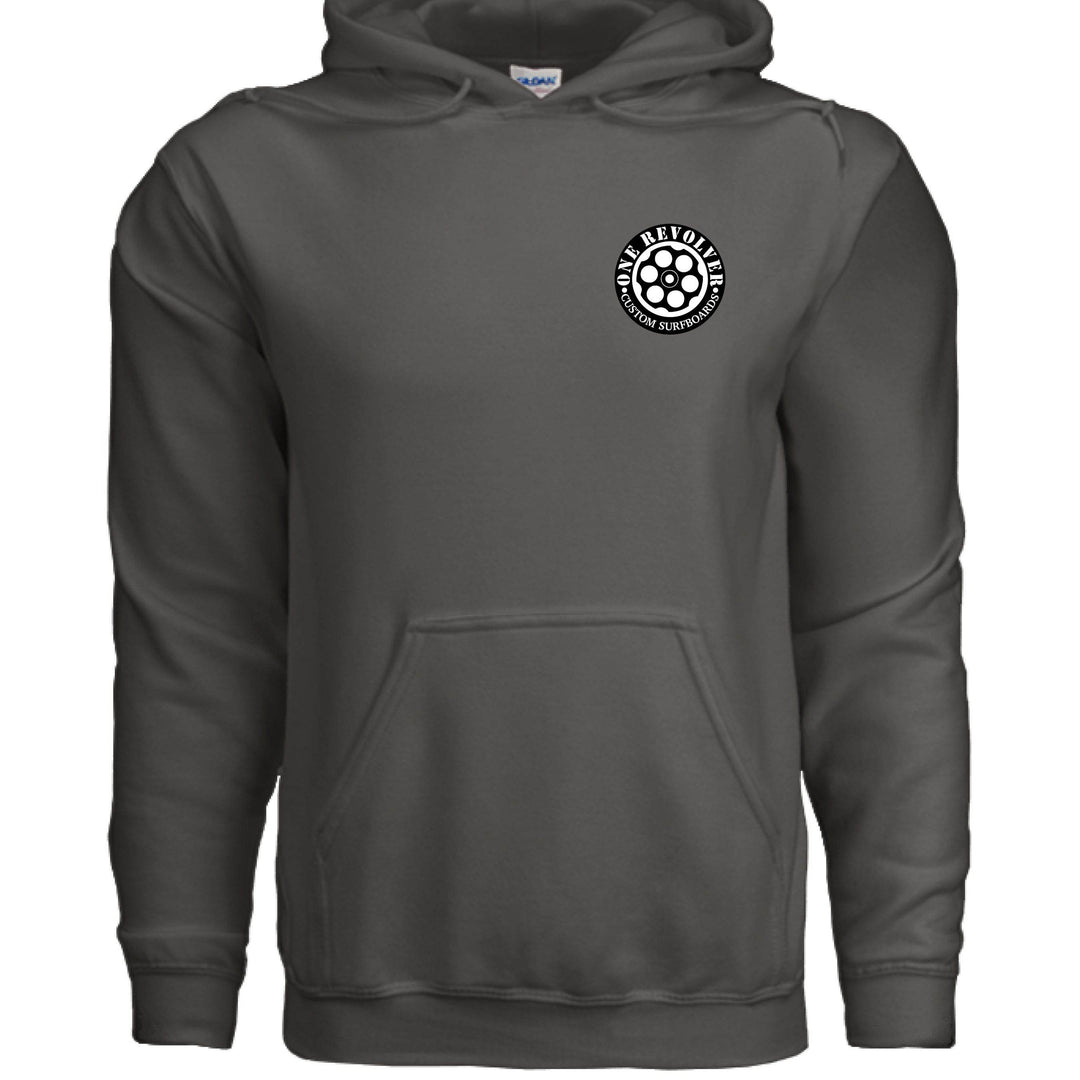 One Revolver Surfboards 80's Surf Style Hoodie – Fleece Pullover - One Revolver Surfboards