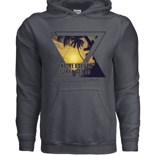 One Revolver Surfboards Sunset Hoodie – Unisex Softstyle Surf Sweatshirt - One Revolver Surfboards