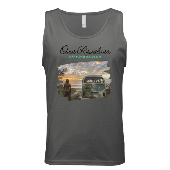 One Revolver Surfboards Surf Check Tank Top – Unisex Lightweight Surf Tank - One Revolver Surfboards