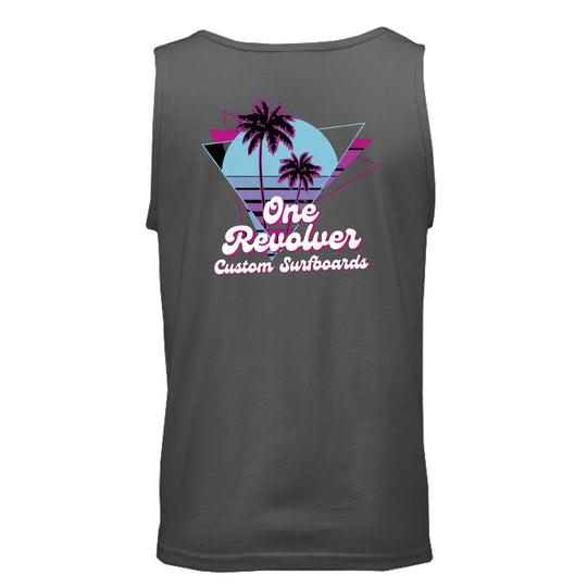 One Revolver Surfboards 80's Vibe Tank Top – Unisex Retro Surf Tank - One Revolver Surfboards