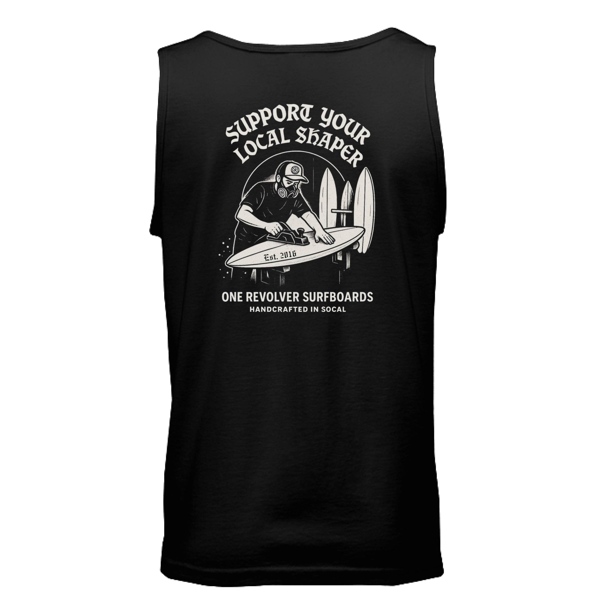 One Revolver Surfboards Support Your Local Shaper Tank Top – Unisex Lightweight Surf Tank - One Revolver Surfboards