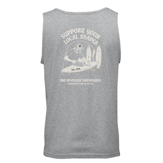 One Revolver Surfboards Support Your Local Shaper Tank Top – Unisex Lightweight Surf Tank - One Revolver Surfboards