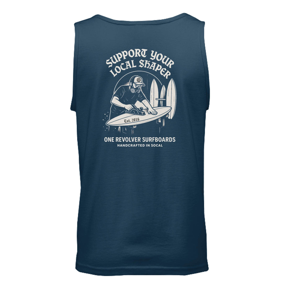 One Revolver Surfboards Support Your Local Shaper Tank Top – Unisex Lightweight Surf Tank - One Revolver Surfboards