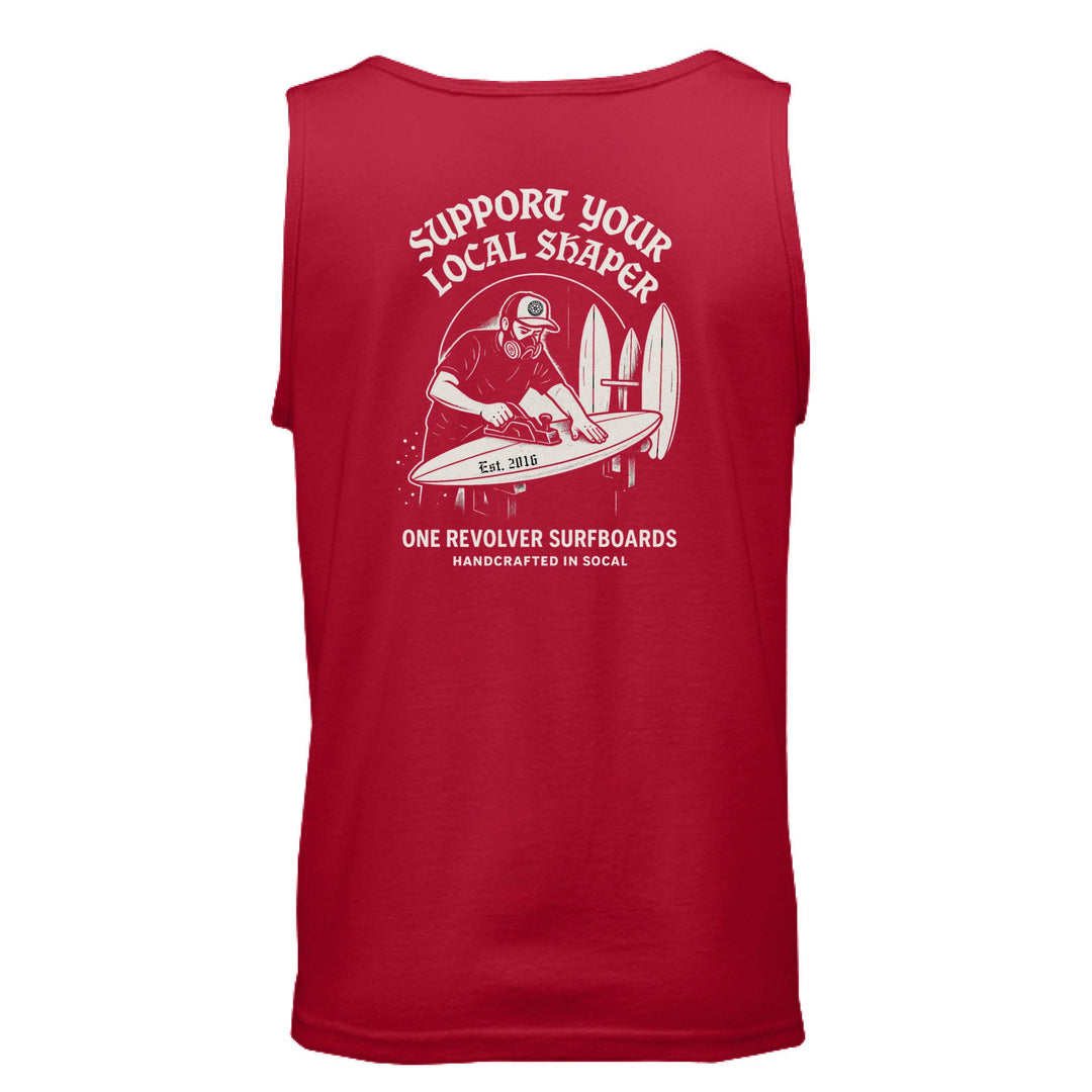 One Revolver Surfboards Support Your Local Shaper Tank Top – Unisex Lightweight Surf Tank - One Revolver Surfboards