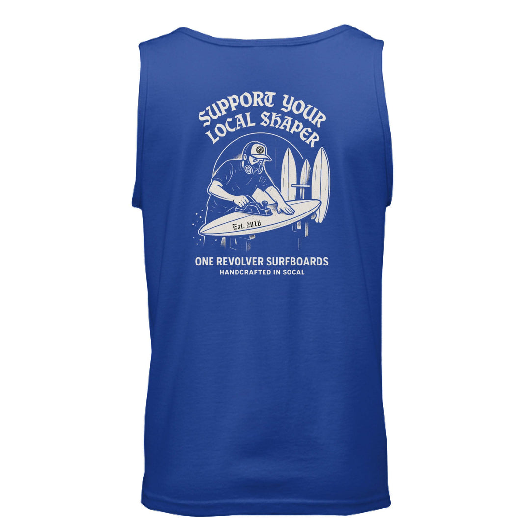 One Revolver Surfboards Support Your Local Shaper Tank Top – Unisex Lightweight Surf Tank - One Revolver Surfboards