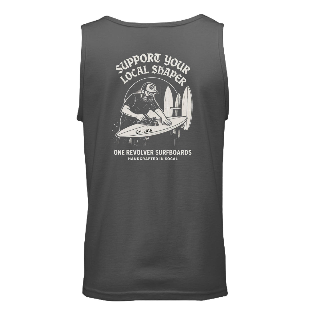 One Revolver Surfboards Support Your Local Shaper Tank Top – Unisex Lightweight Surf Tank - One Revolver Surfboards