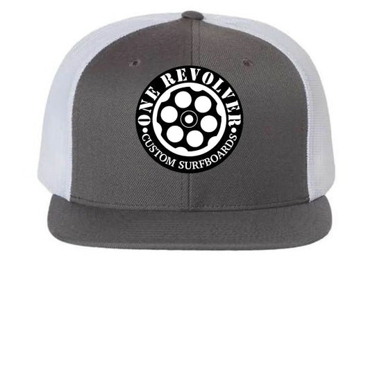 One Revolver Surfboards - One Revolver Surfboards Flat Bill Snapback Hat – Wool Blend Trucker Cap 5 Panel Hat