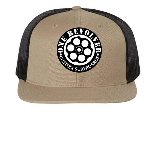 One Revolver Surfboards - One Revolver Surfboards Flat Bill Snapback Hat – Wool Blend Trucker Cap 5 Panel Hat