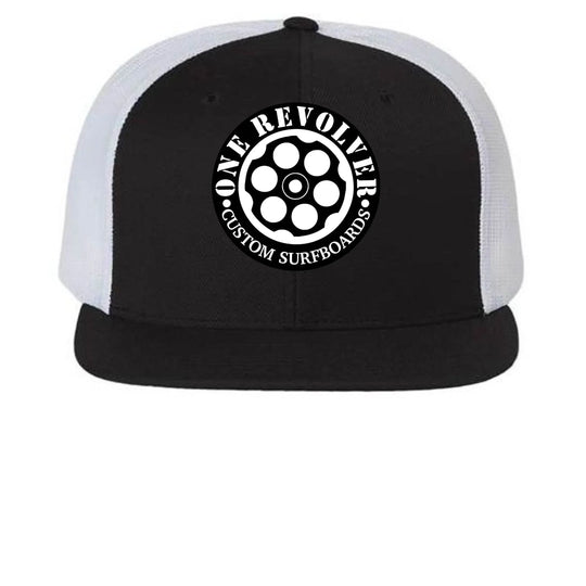 One Revolver Surfboards - One Revolver Surfboards Flat Bill Snapback Hat – Wool Blend Trucker Cap 5 Panel Hat