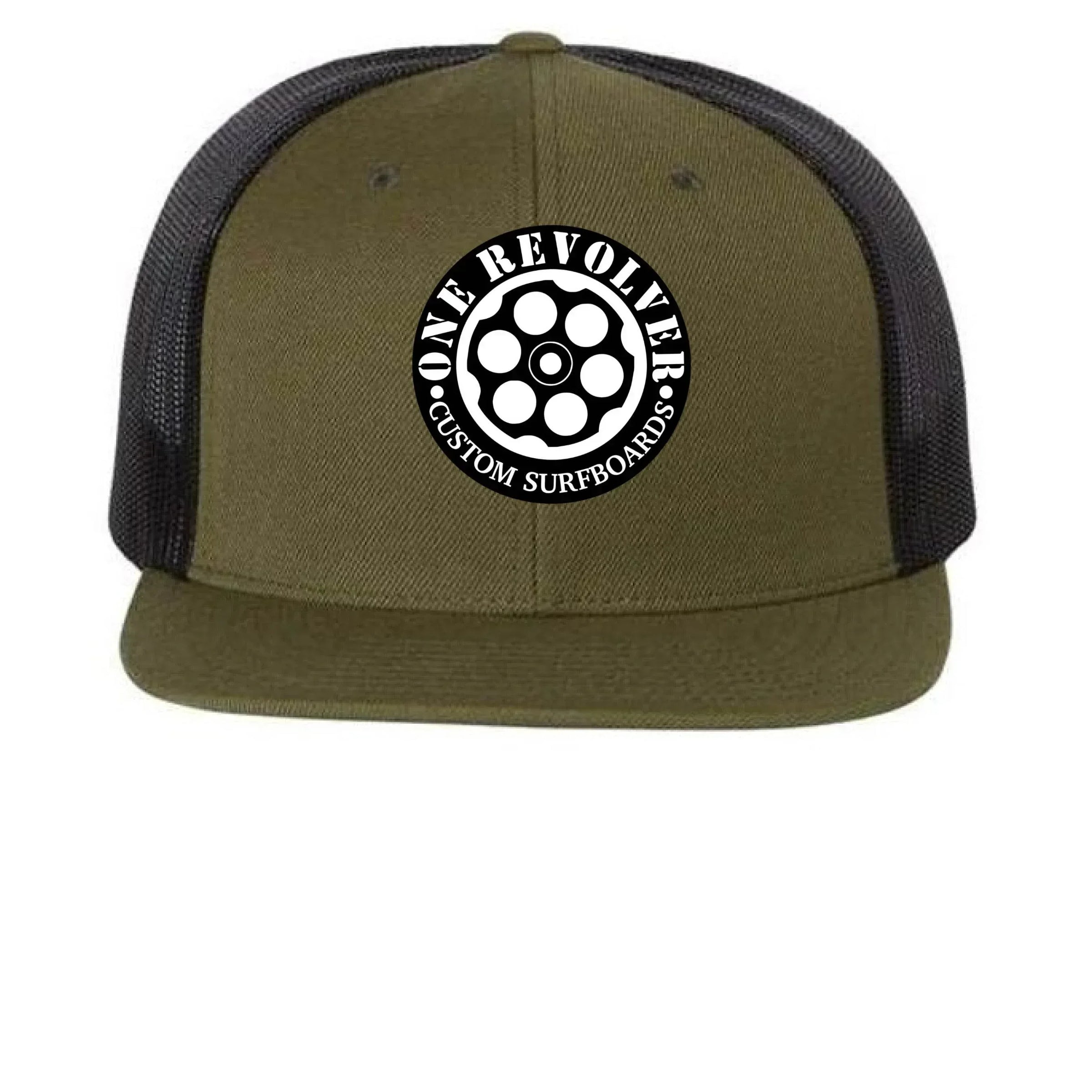 One Revolver Surfboards - One Revolver Surfboards Flat Bill Snapback Hat – Wool Blend Trucker Cap 5 Panel Hat
