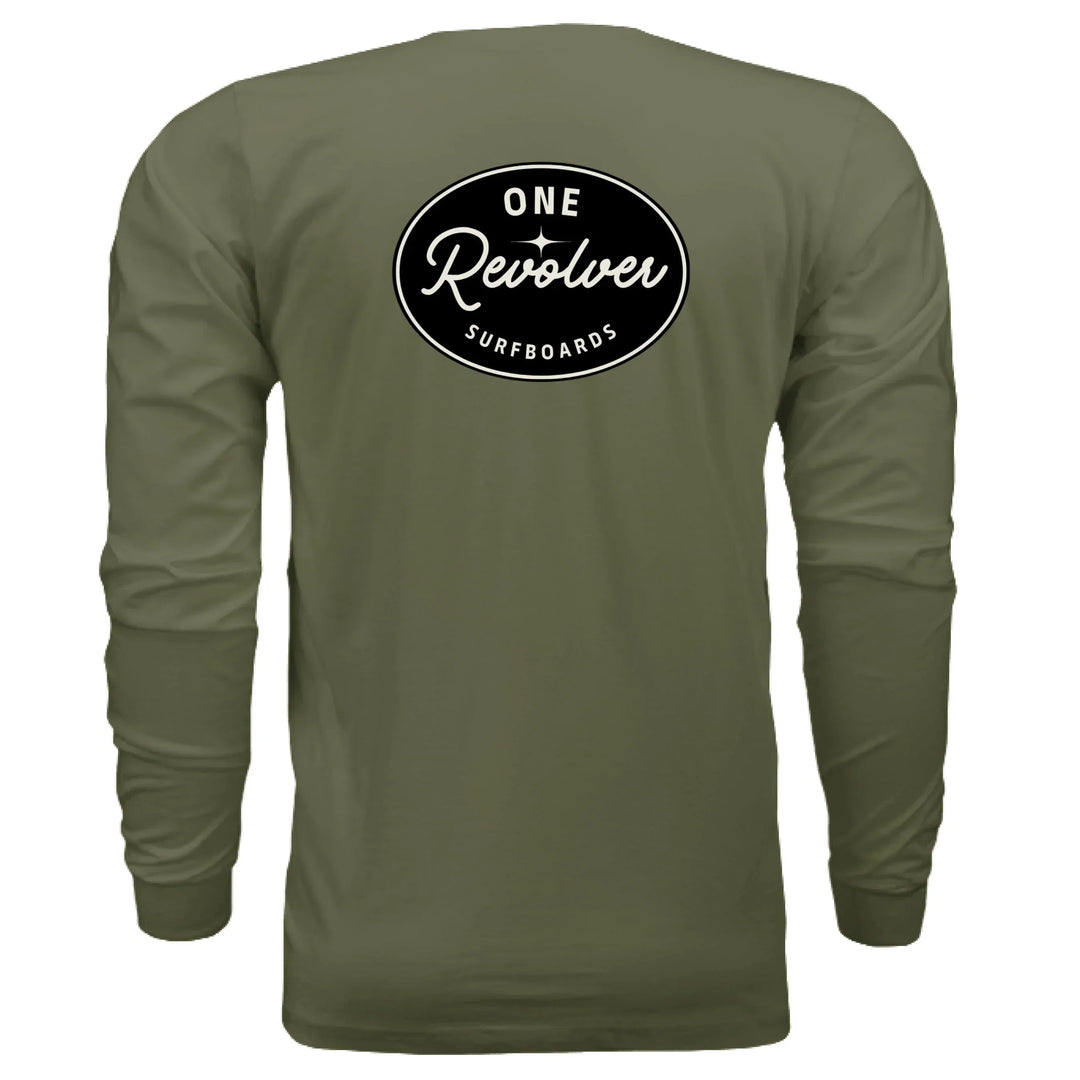 One Revolver Surfboards - One Revolver Surfboards Classic Design Long Sleeve Tee Hooded Sweatshirt