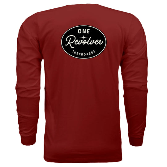 One Revolver Surfboards - One Revolver Surfboards Classic Design Long Sleeve Tee Hooded Sweatshirt