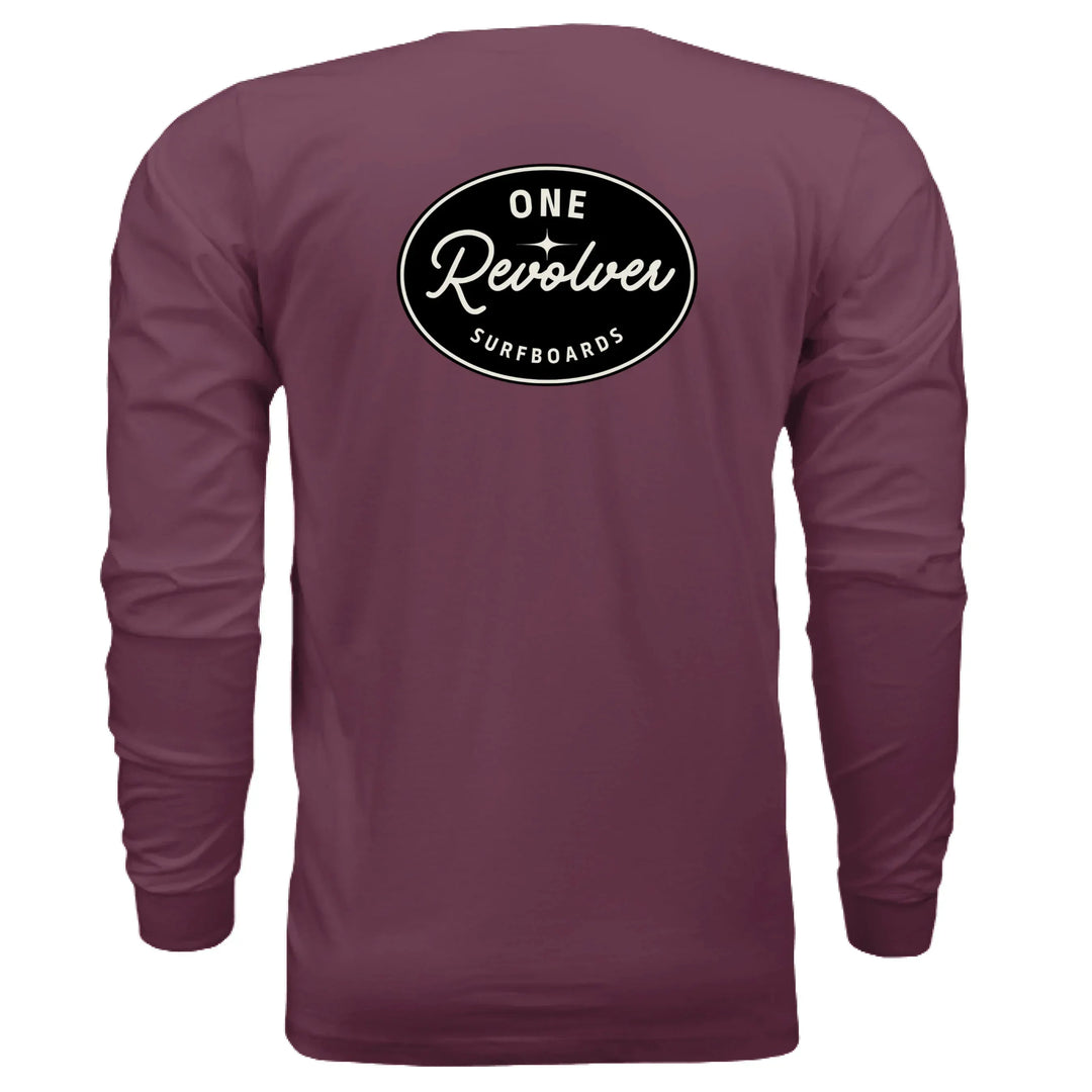 One Revolver Surfboards - One Revolver Surfboards Classic Design Long Sleeve Tee Hooded Sweatshirt