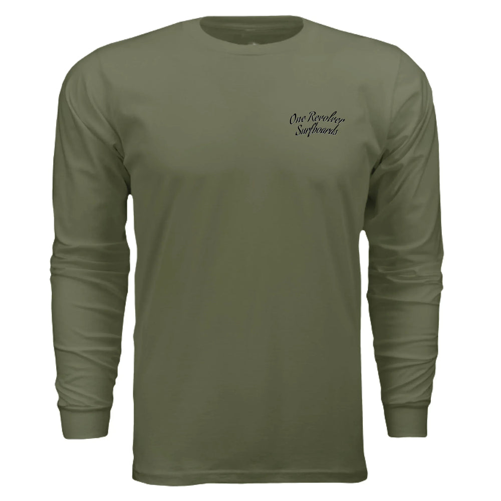 One Revolver Surfboards - One Revolver Surfboards Classic Design Long Sleeve Tee Hooded Sweatshirt