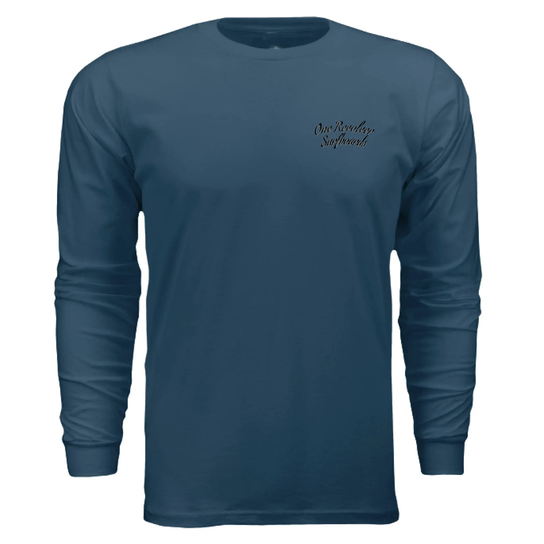 One Revolver Surfboards - One Revolver Surfboards Classic Design Long Sleeve Tee Hooded Sweatshirt