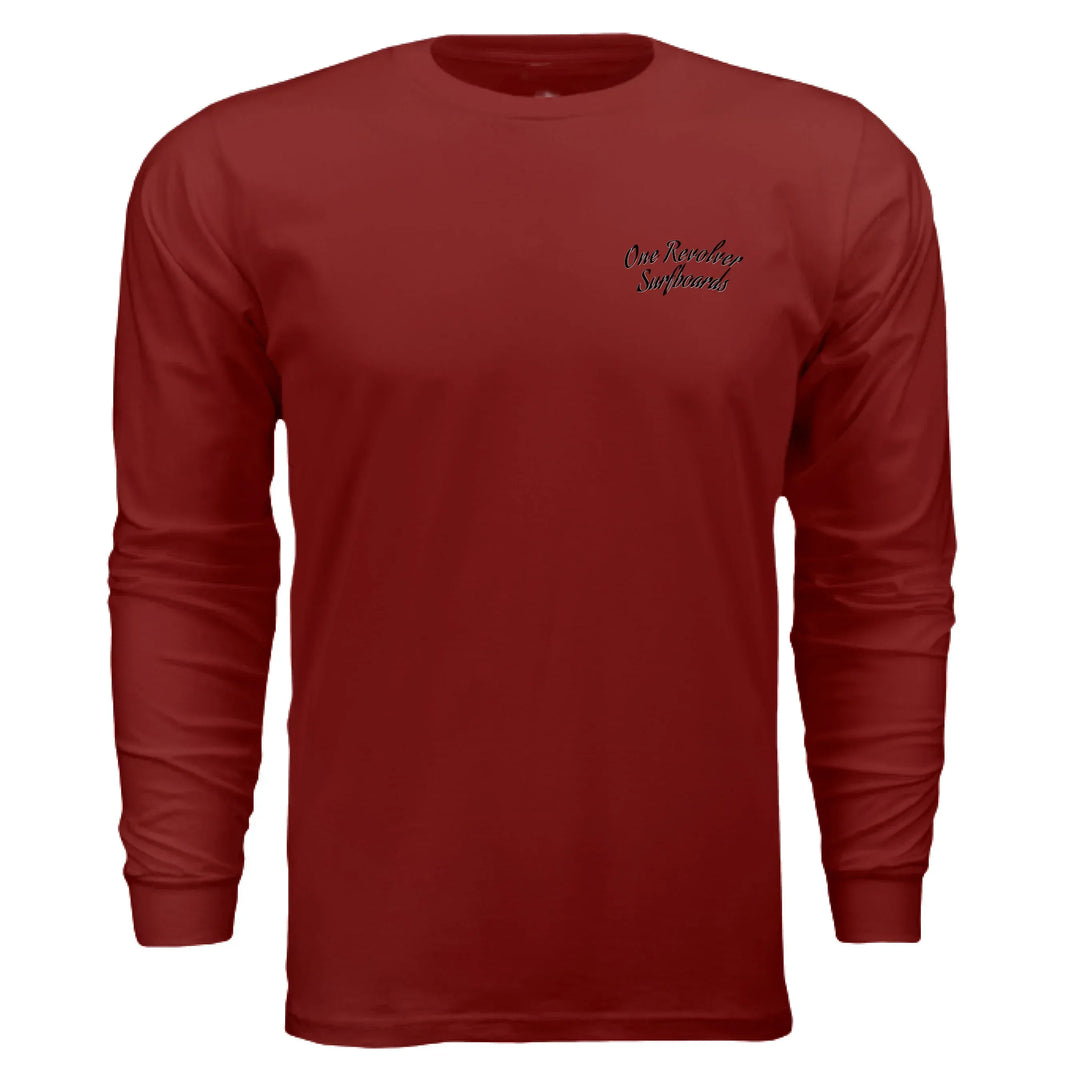 One Revolver Surfboards - One Revolver Surfboards Classic Design Long Sleeve Tee Hooded Sweatshirt
