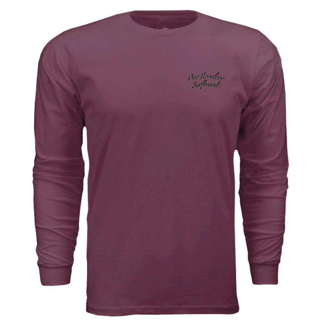 One Revolver Surfboards - One Revolver Surfboards Classic Design Long Sleeve Tee Hooded Sweatshirt