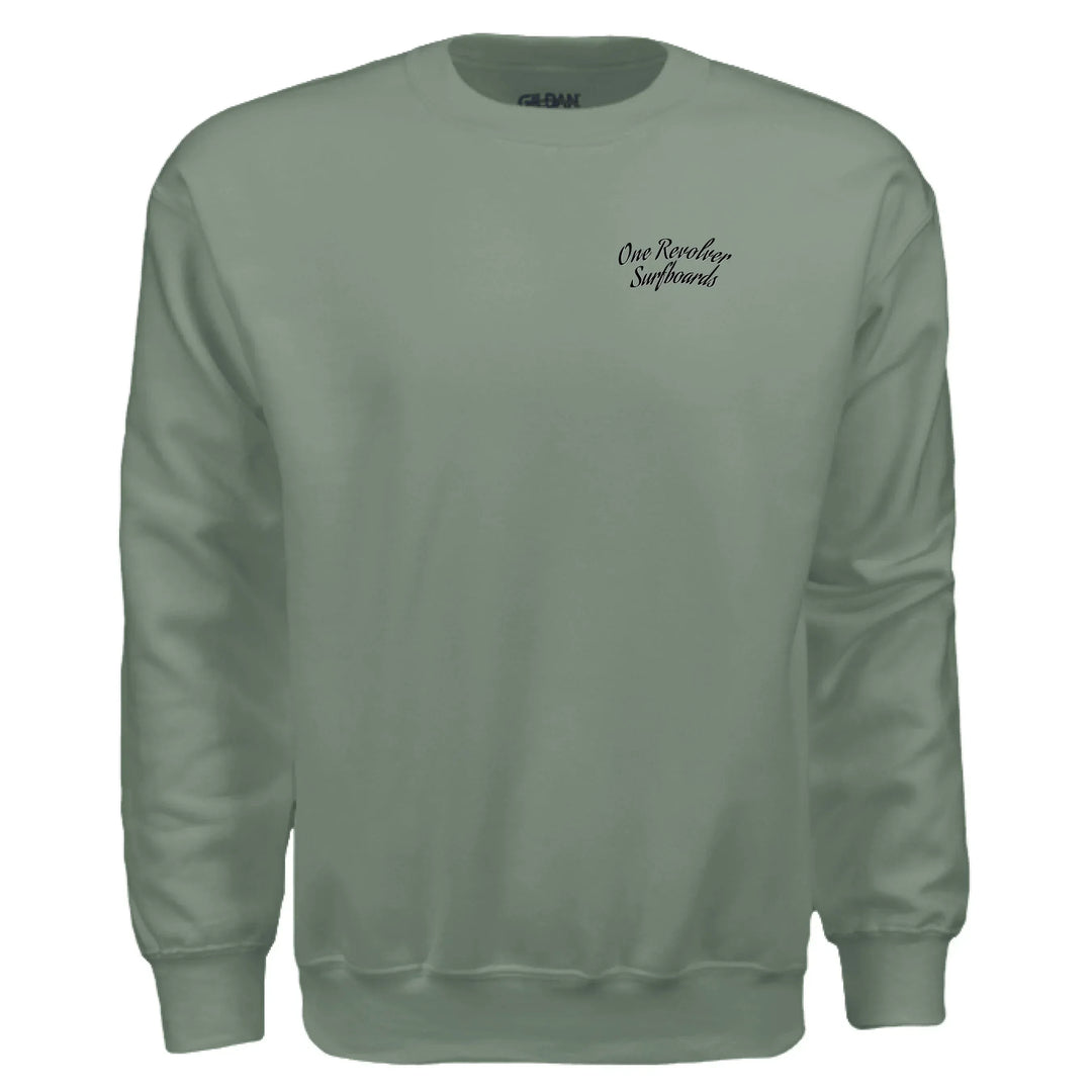 One Revolver Surfboards - One Revolver Surfboards Classic Crewneck Sweatshirt Crewneck Sweatshirt