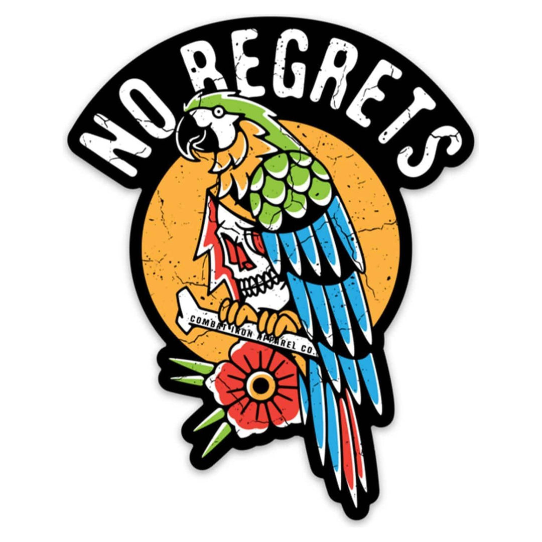 No Regrets Skull Decal - One Revolver Surfboards