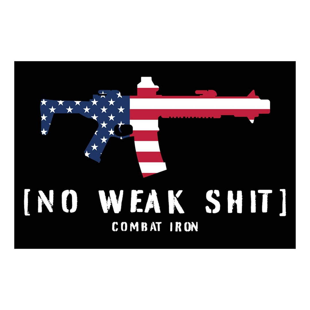 No Weak Shit USA Decal - One Revolver Surfboards