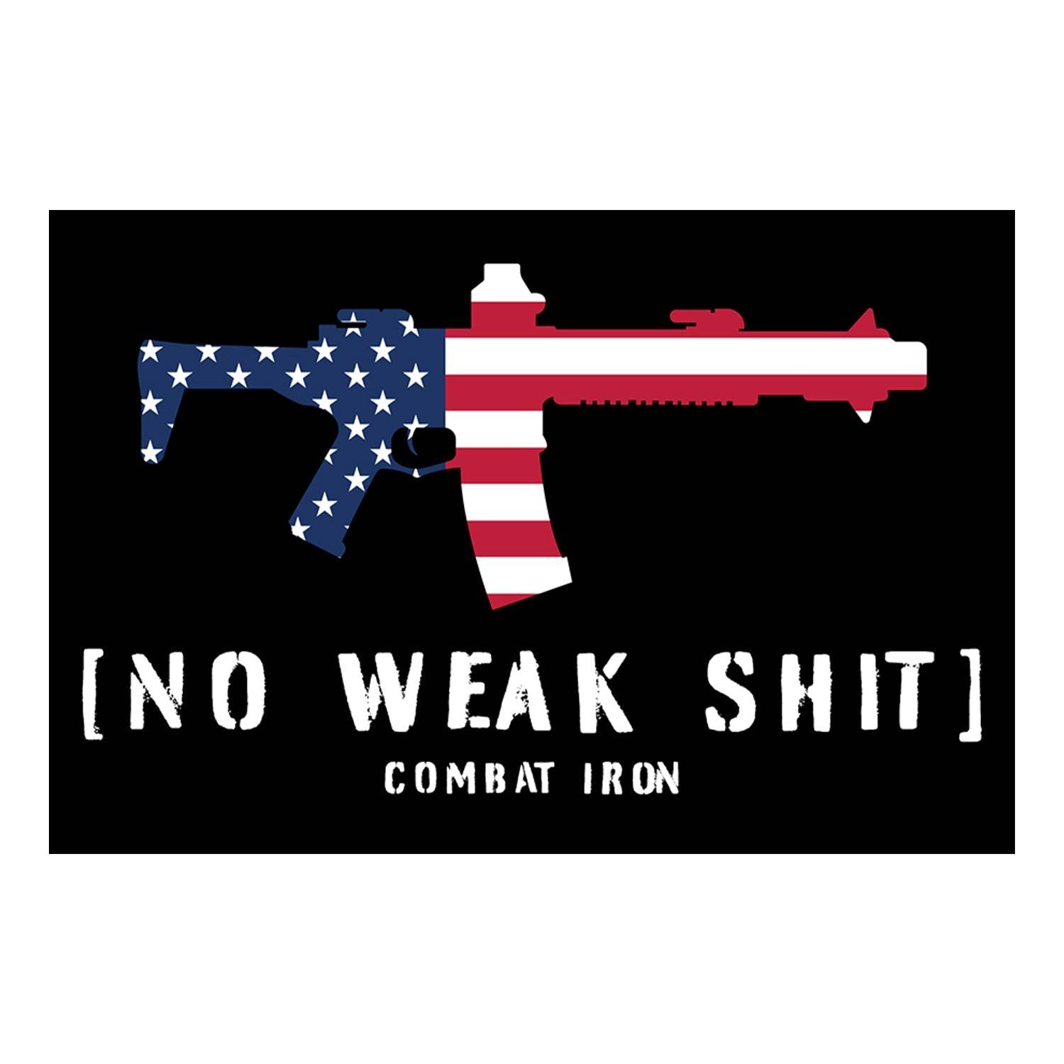 No Weak Shit USA Decal - One Revolver Surfboards